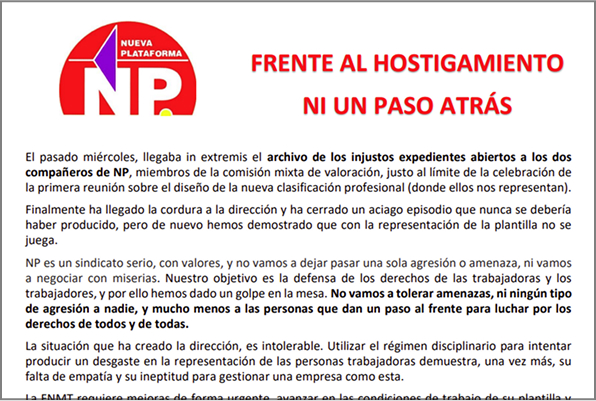 Frente al hostigamiento, ni un paso atrás